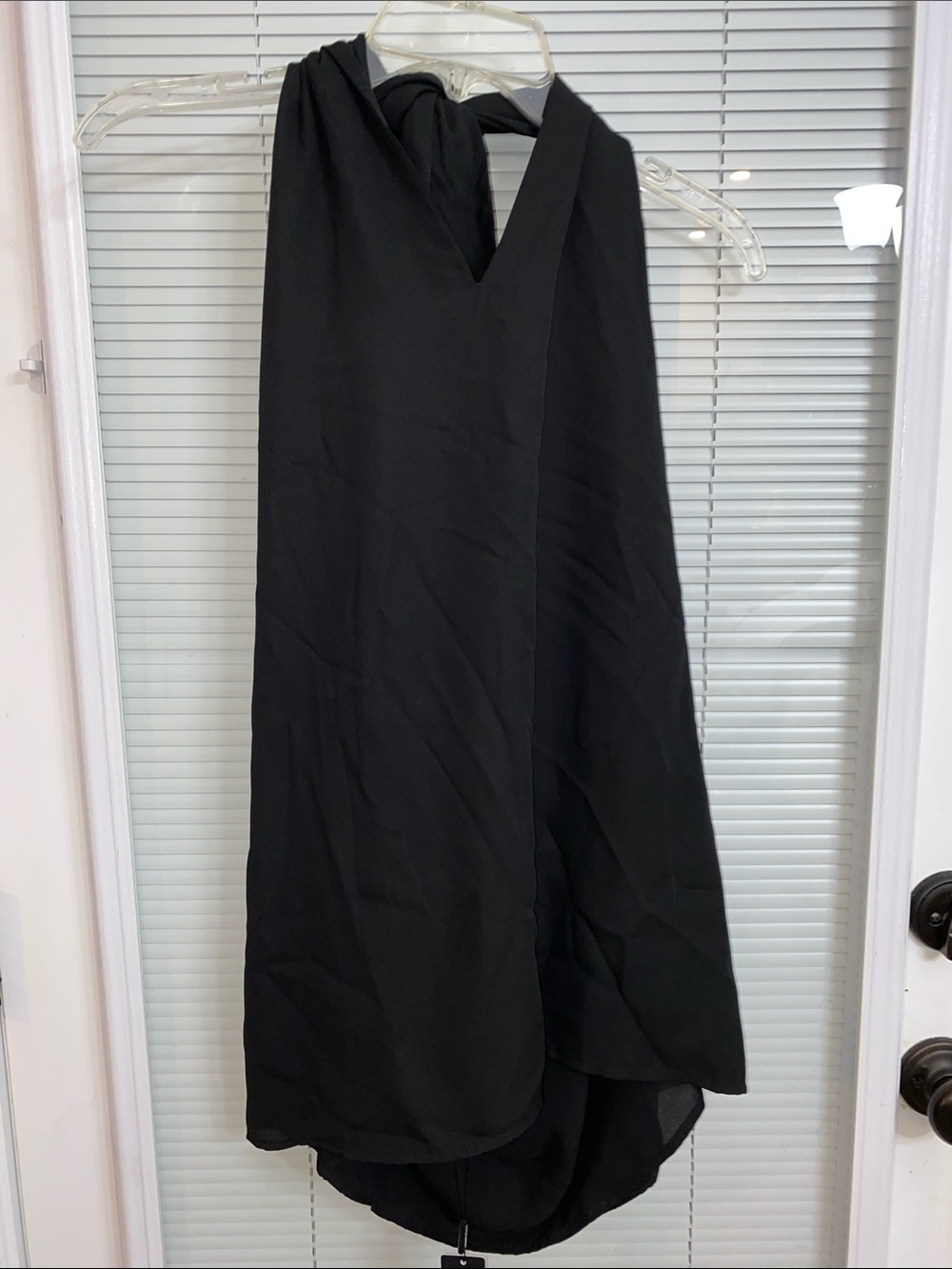 Fashion Nova Black High-Low Halter Dress